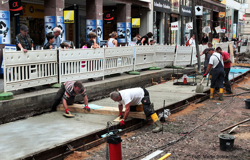 Halle ist eine staendige Baustelle, Foto: Martin Schramme